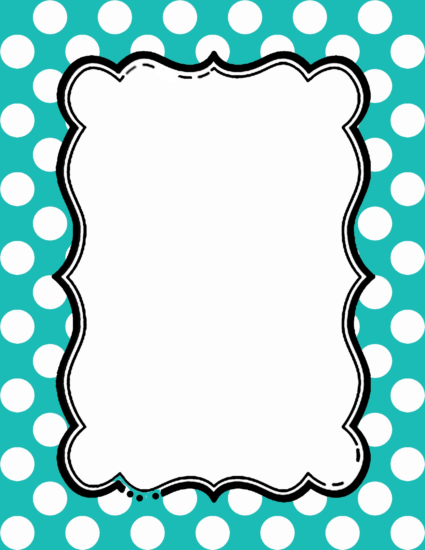 turquoise-polkadot-border-1